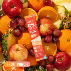 Ready-to-drink fruit punch serving sparks quick, enjoyable study or work sessions.