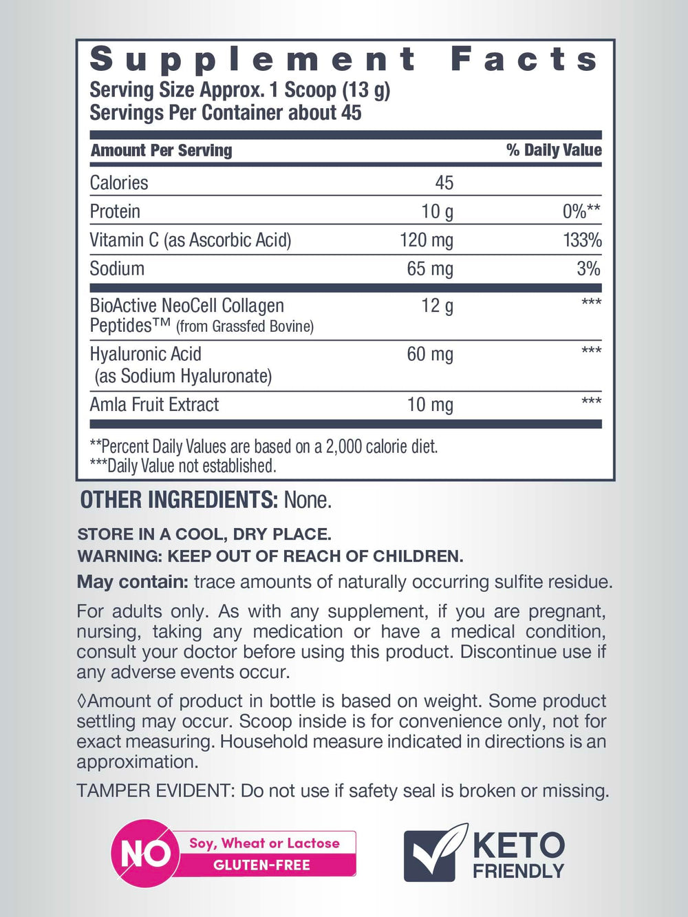 Collagen Plus with hyaluronic acid jar image suggesting skin hydration benefits