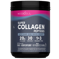 NeoCell Super Collagen Peptides bottle front view for daily skin and joint care