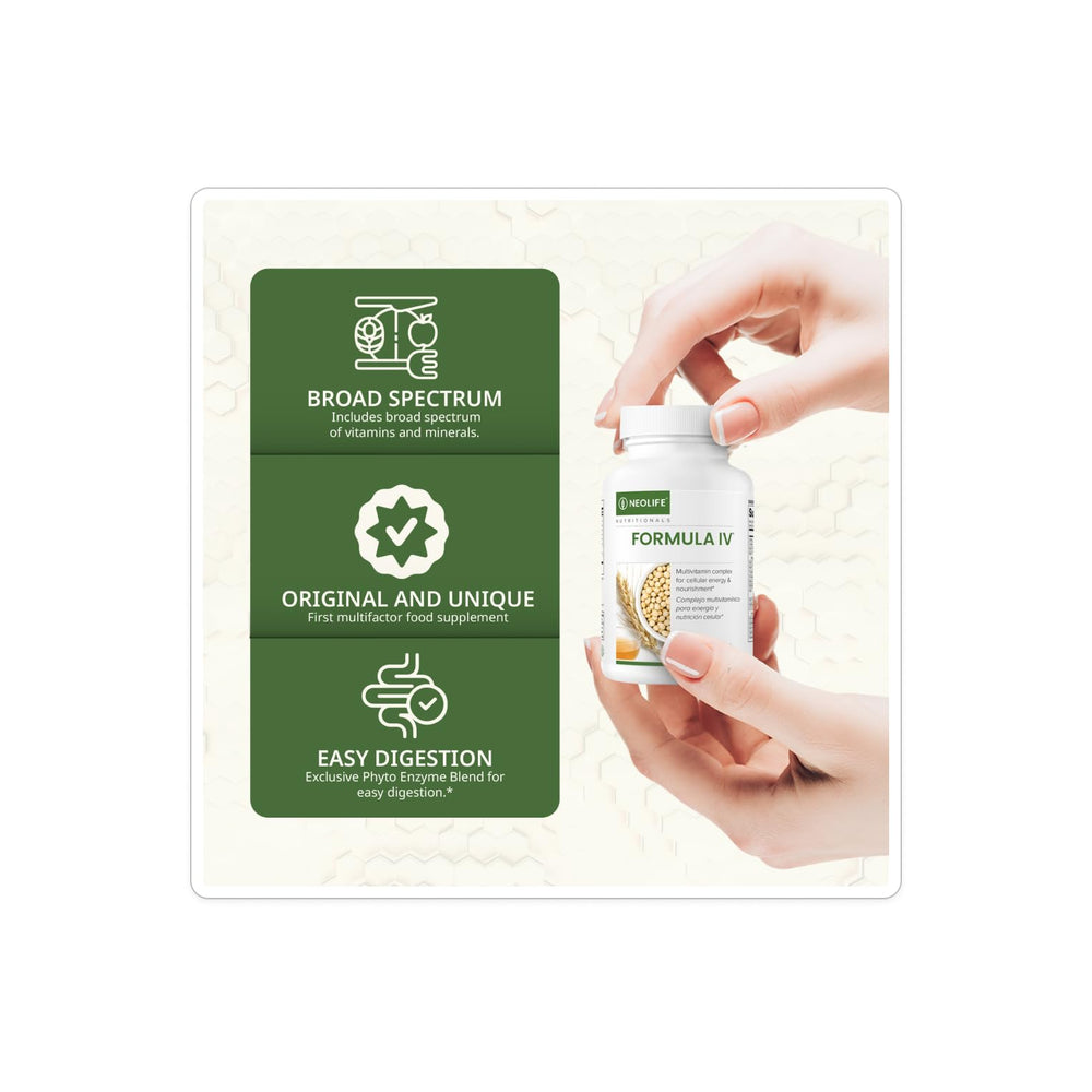 NeoLife Formula IV softgel pour captures easy dosing for busy mornings and meals.