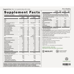 NeoLife Pro Vitality vitamins and minerals bottle representing complete daily nutrition.