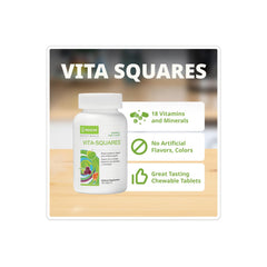 NeoLife Vita-Squares ingredients list highlights 18 essential nutrients.