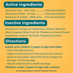 Neosporin ointment application on skin closeup for quick care