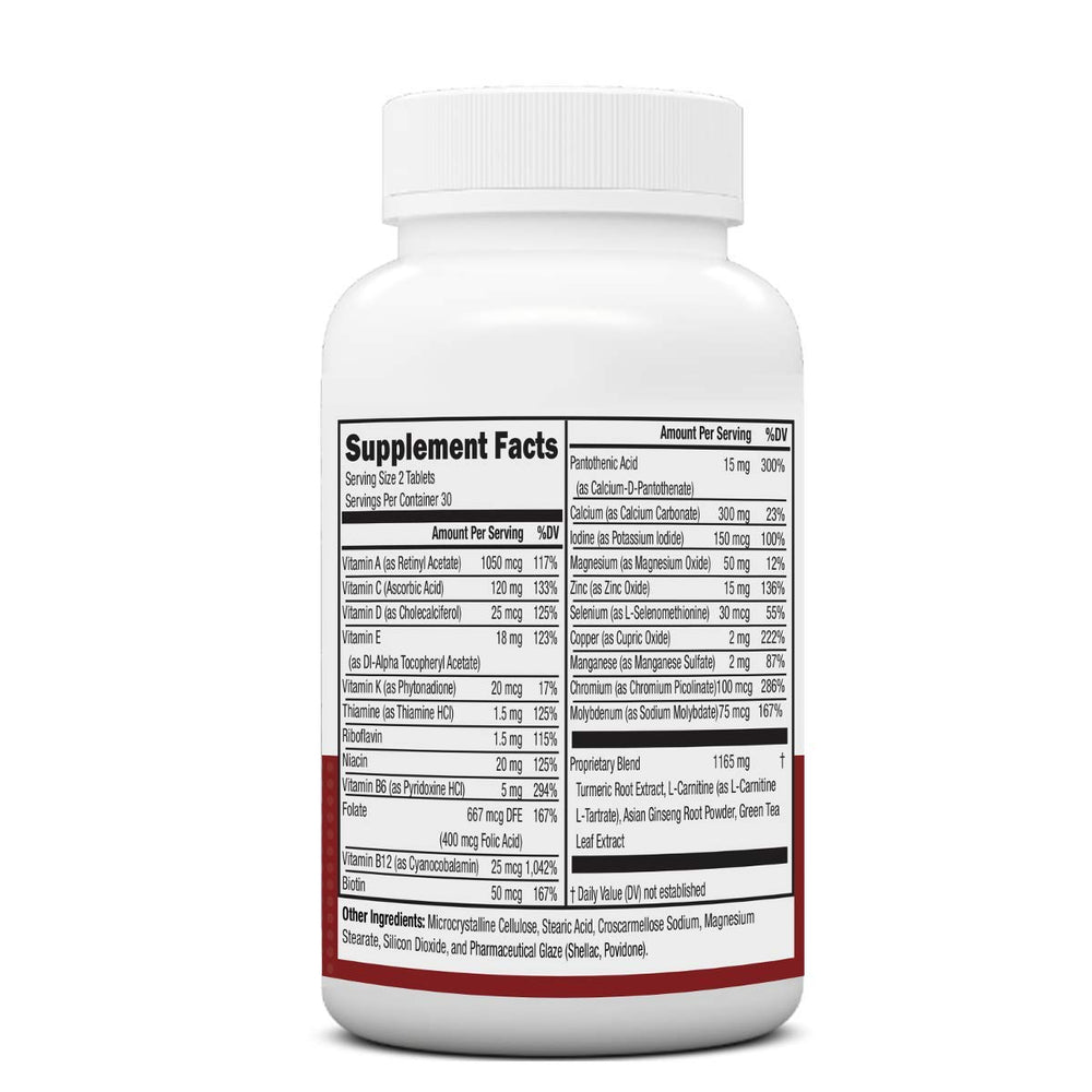 NeoVitin 50+ formula label close-up with physician-formulated blend