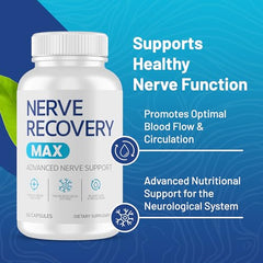 Nerve Recovery Max capsules close-up highlighting easy daily nerve health support