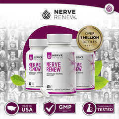 NERVE RENEW packaging in retail display promoting premium nerve health.