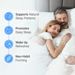 Nested Naturals Luna Melatonin-Free pack bottle back lists ingredients for easy nightly planning.