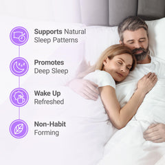 Nested Naturals Luna Sleep Aid capsules in a spoon, suggesting easy nightly dosage.