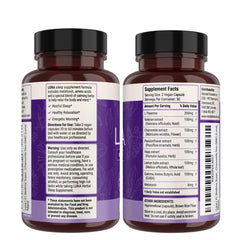 Nested Naturals Luna Sleep Aid packaging shows 120 vegan capsules.