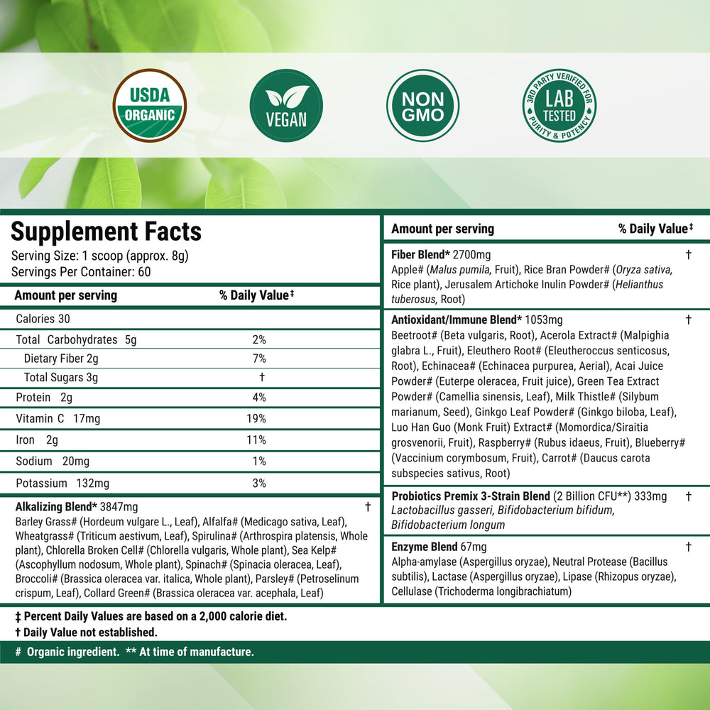 Nested Naturals Super Greens gym bottle ready for pre/post-workout refresh