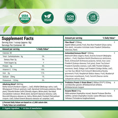 Nested Naturals Super Greens gym bottle ready for pre/post-workout refresh