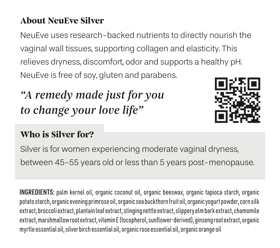 NeuEve Silver cruelty-free symbol on packaging signals ethical care.