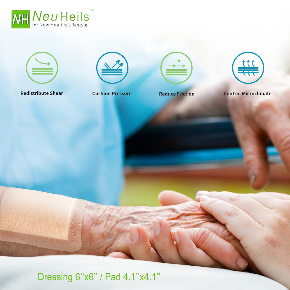 NeuHeils breathable waterproof film protects the wound from dirt.