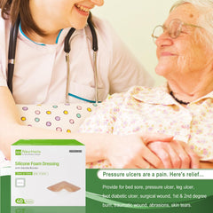 NEUHEILS diabetic foot care dressing supports cleansing and comfort.