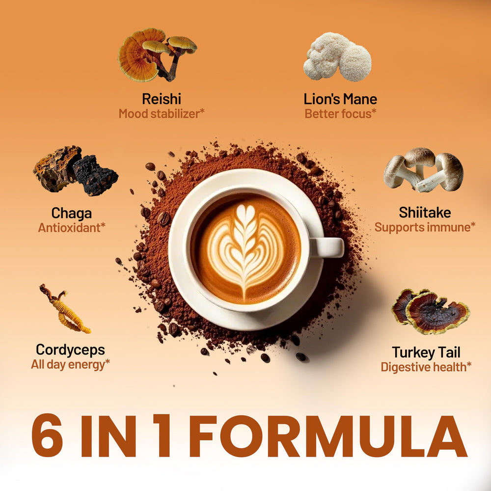 NEUMINA Mushroom Coffee measuring scoop illustrates easy portioning
