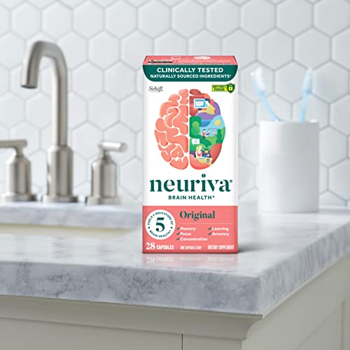 NEURIVA Original glass with capsules suggests easy intake.