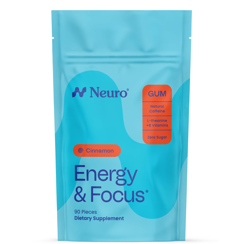 Neuro Energy Focus Gum packaging front for on-the-go energy