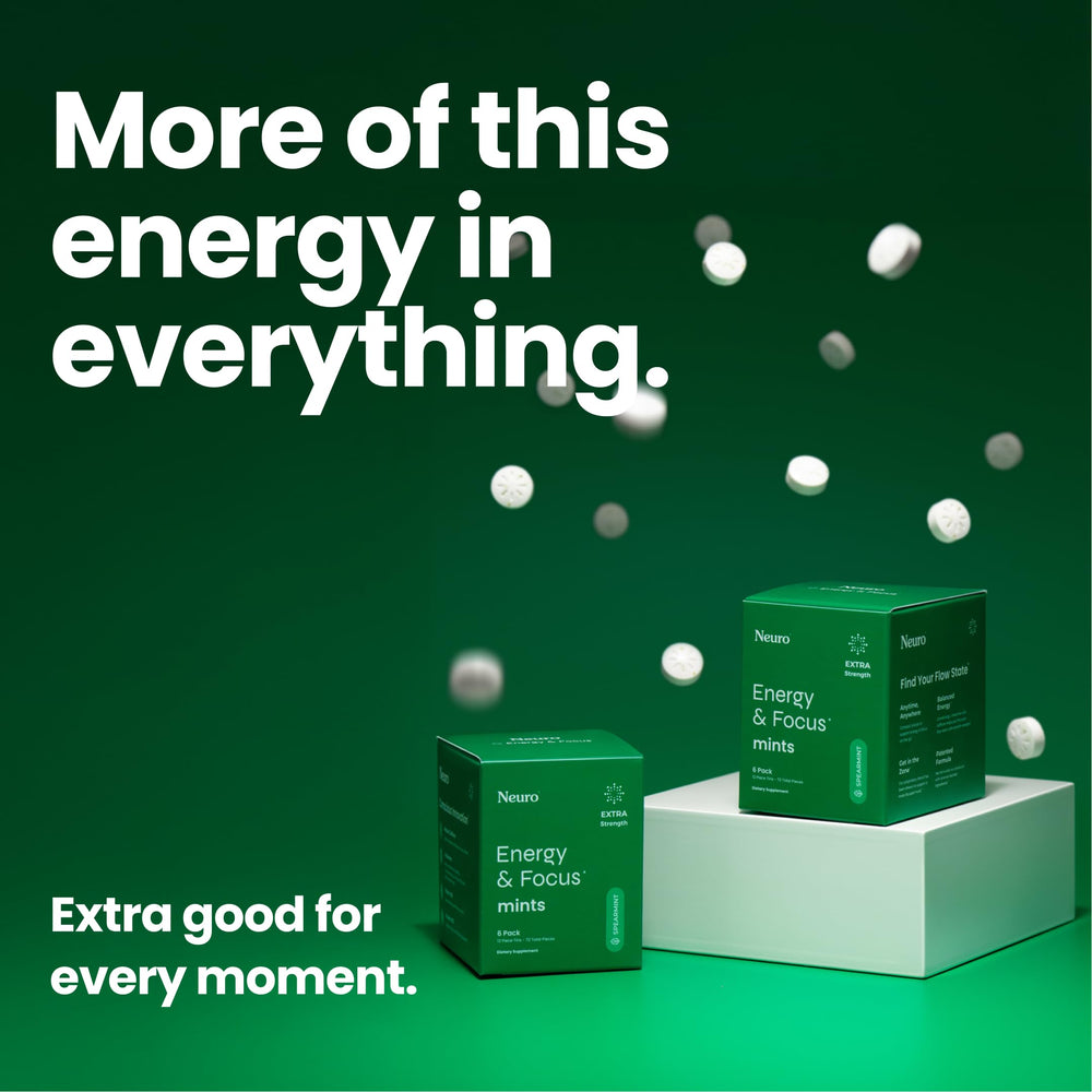 Neuro mints in a workout setting for sustained focus during exercise