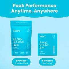 Neuro Energy on-the-go workspace setup with gum handy