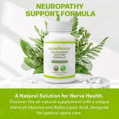 Neuro Health bottle label highlights key nutrients for nerve health support