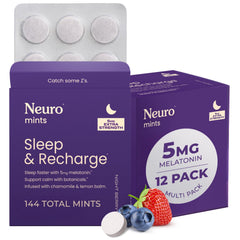 Neuro Sleep Meltaway Mints Night Berry pack for a bedtime routine.