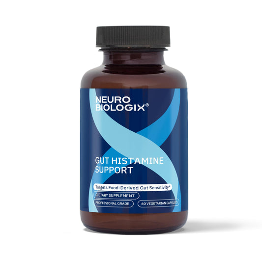 Neurobiologix Gut Histamine Support bottle front showing product name and design for digestive comfort