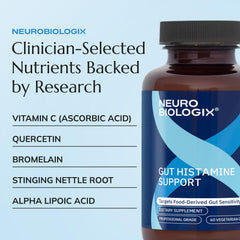 Capsules closeup of Neurobiologix Gut Histamine Support showing capsule texture