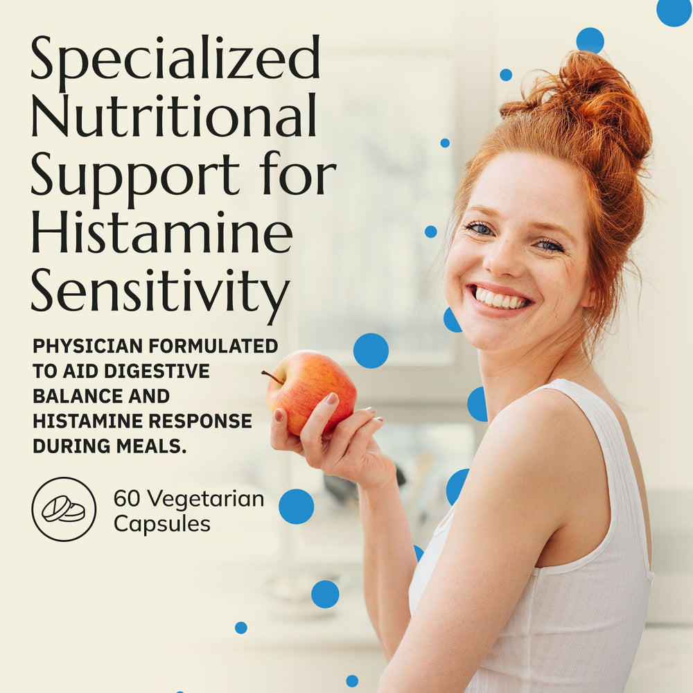 Ingredients graphic for Neurobiologix Gut Histamine Support including vitamin C and NAC