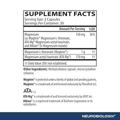 MindMag Ultra label front communicates the triple action magnesium blend for focus and calm.