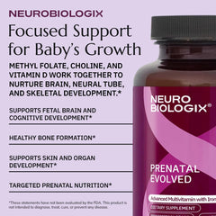 Neurobiologix Prenatal Evolved capsules on shelf, ready for daily intake.