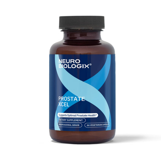 Neurobiologix Prostate Xcel bottle ready for daily use to support prostate wellness