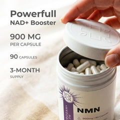 Neurogan Beta NMN label close-up detailing purity and formulation for informed choices.
