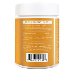 Neurogan DHB capsules label closeup emphasizing purity and bioavailability.