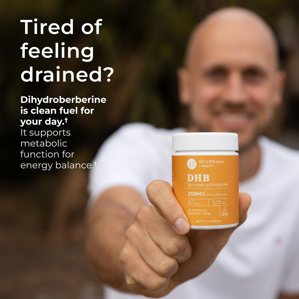 Neurogan DHB capsules pour showing convenient daily intake.