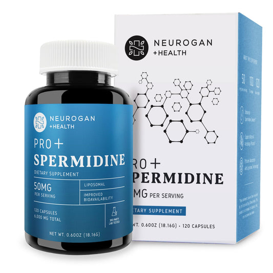 Neurogan Spermidine Pro bottle pour shows convenient daily intake and clean design