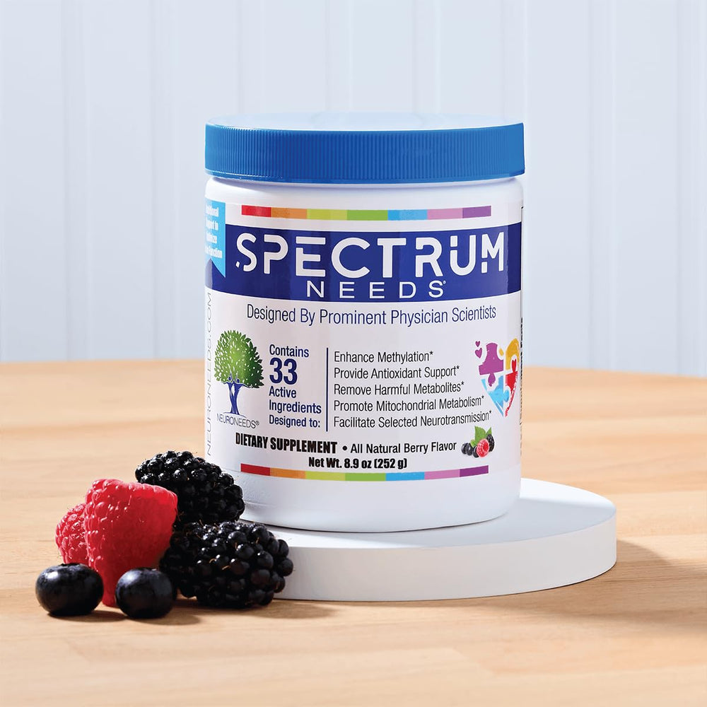 SpectrumNeeds scoop beside jar for easy daily dosing
