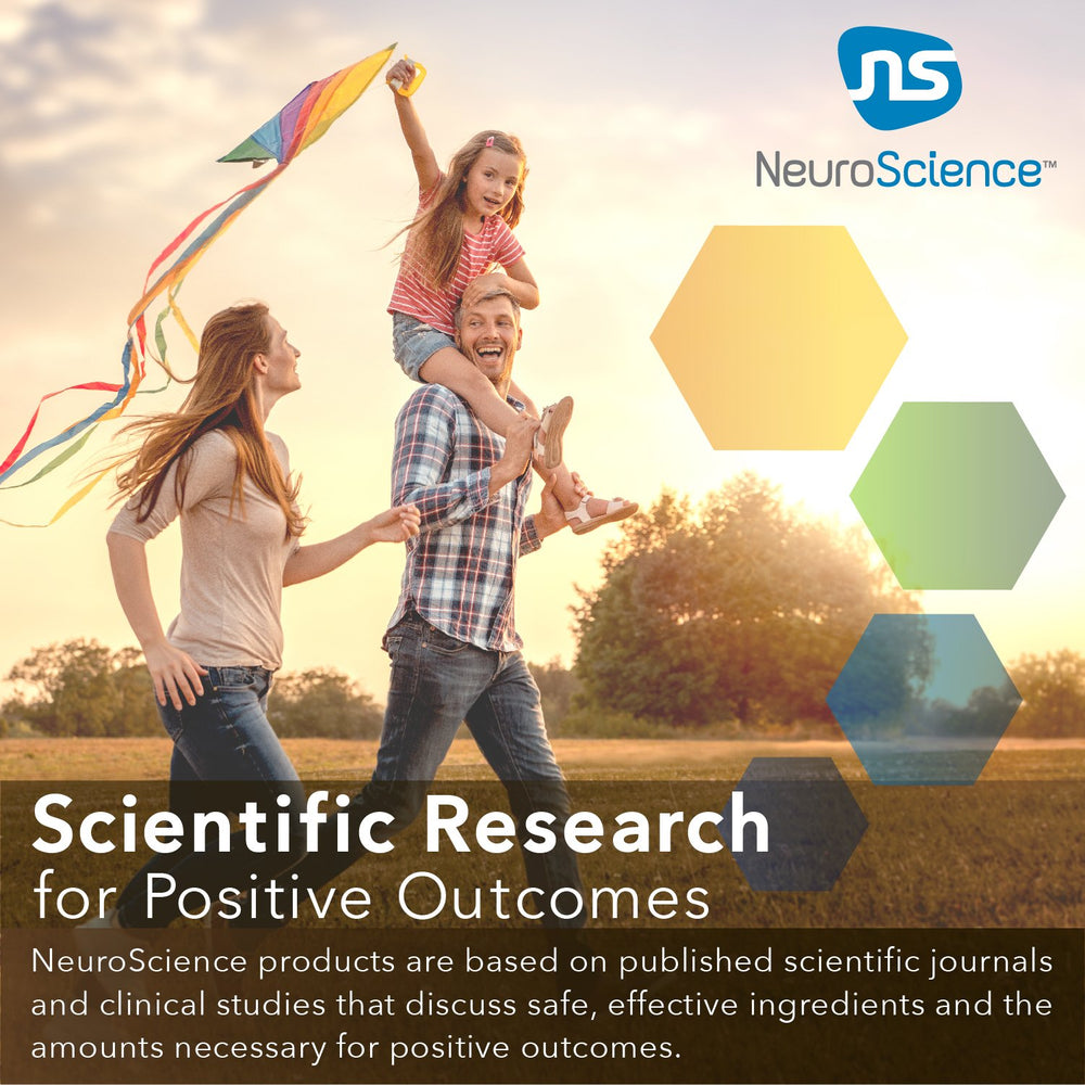 NeuroScience Calm G packaging display emphasizing convenient daily use