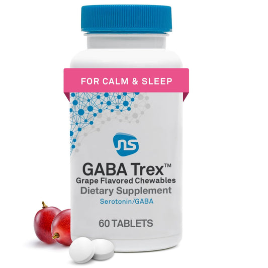 NeuroScience GABA Trex bottle with grape flavor signaling calm support