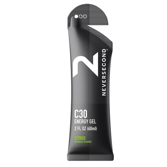 Neversecond C30 Citrus energy gel pack for endurance fueling.