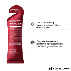NeverSecond C30 uses a 2:1 glucose-to-fructose ratio for fast energy