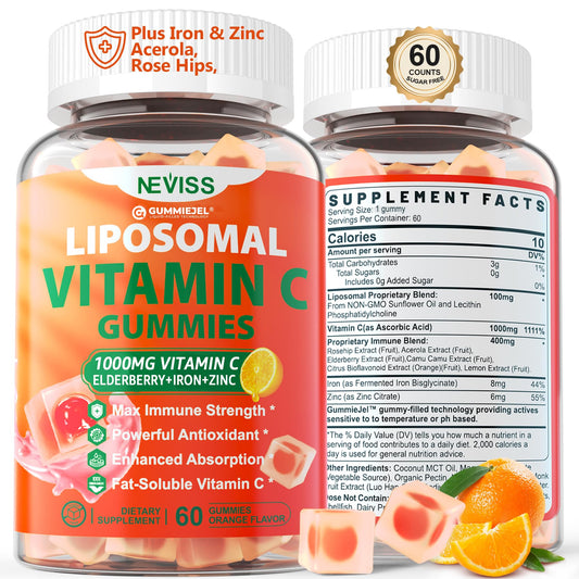 NEVISS Liposomal Vitamin C 1000mg bottle for daily immune support.