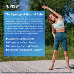 NEVISS Magnesium Complex Gummies sugar-free label communicates a low-sugar option.