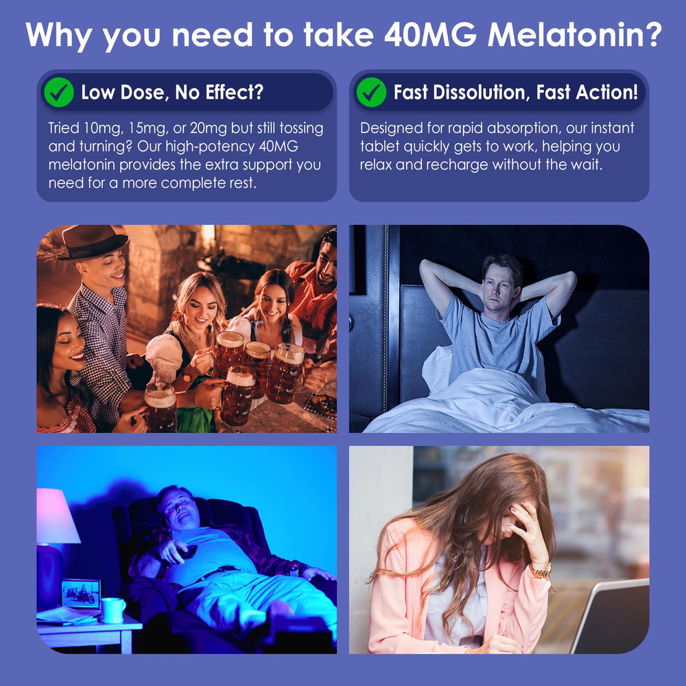 NEVISS Melatonin 40 mg with vitamin D3 and MSM offers added antioxidant-friendly ingredients.