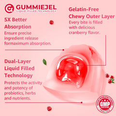 Gummy on hand emphasizes convenient daily ritual for managing hot flashes.