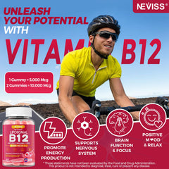 NEVISS Methyl B12 gummies packaging front showing label and quality cues