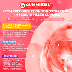 NEVISS Prenatal Gummy vegan and gluten-free certification label