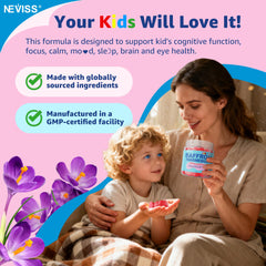 Dose of NEVISS gummy shown in hand for daily use