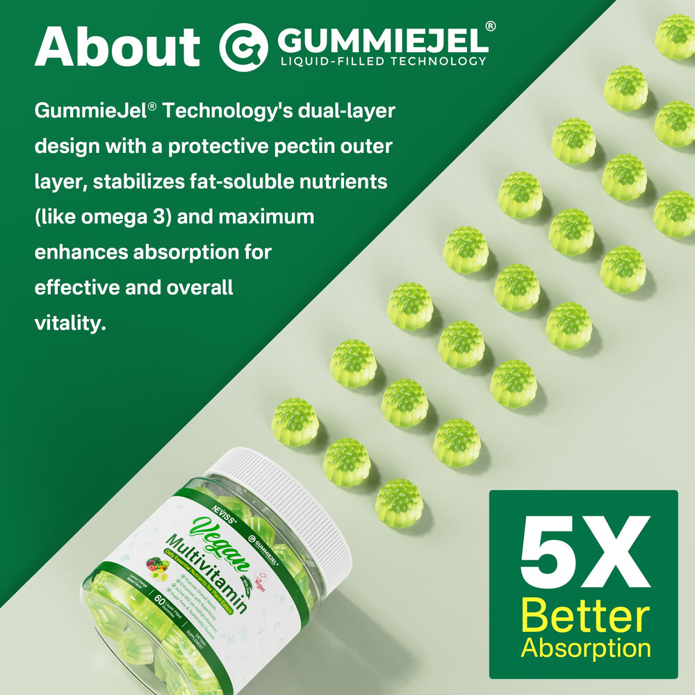 NEVISS label highlights sugar-free, allergen-friendly formula with monk fruit sweetness.