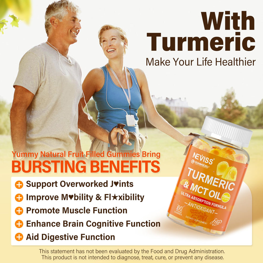 NEVISS Turmeric Gummies sugar-free mango flavor for daily use