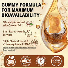 NEVISS vegan gummies close-up emphasizes plant-based, gelatin-free daily supplement